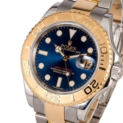 rolex yachtmaster two tone blue dial|Rolex yacht master 40mm price.